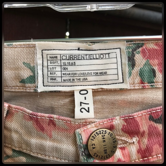 Current/Elliott Haystack floral skinny jeans - Picture 6 of 7